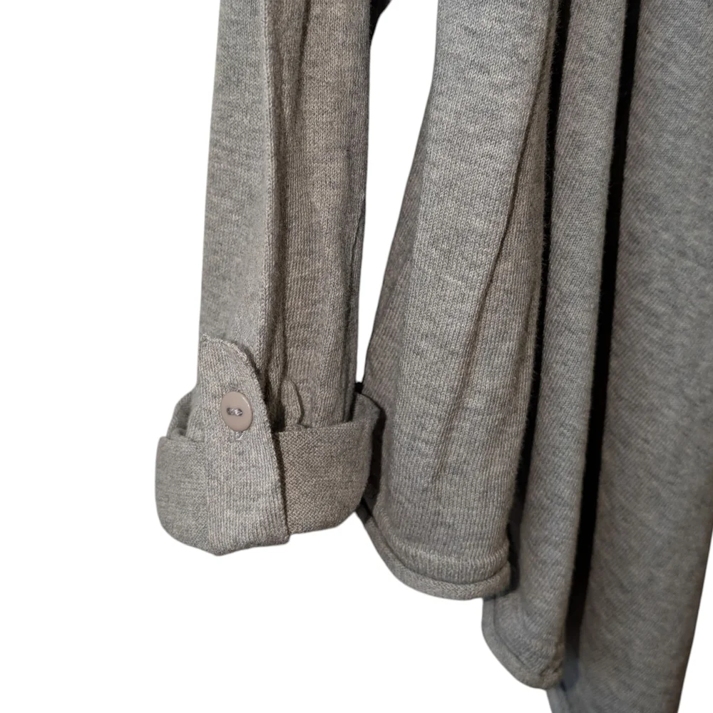 TALBOTS WOMEN'S HEATHER GRAY DRAPED CARDIGAN SIZE XL - Picture 6 of 8